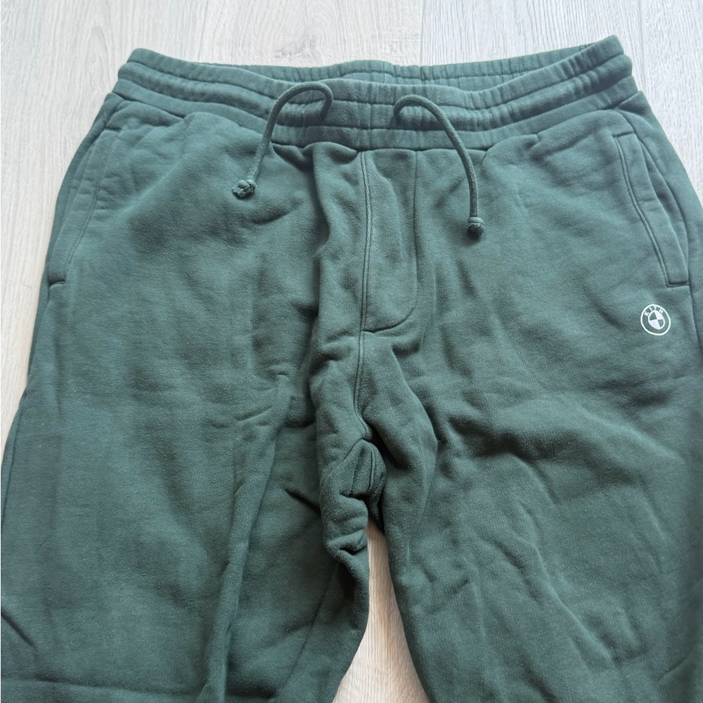 BMW Kith Dark Green Fleece Sweatpants with Roundel Tag